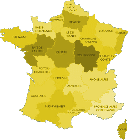 carte de france par r�gions